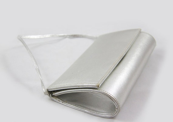 L ' Laura Prado Evening Bag, Silver Patent Leathe… - image 2