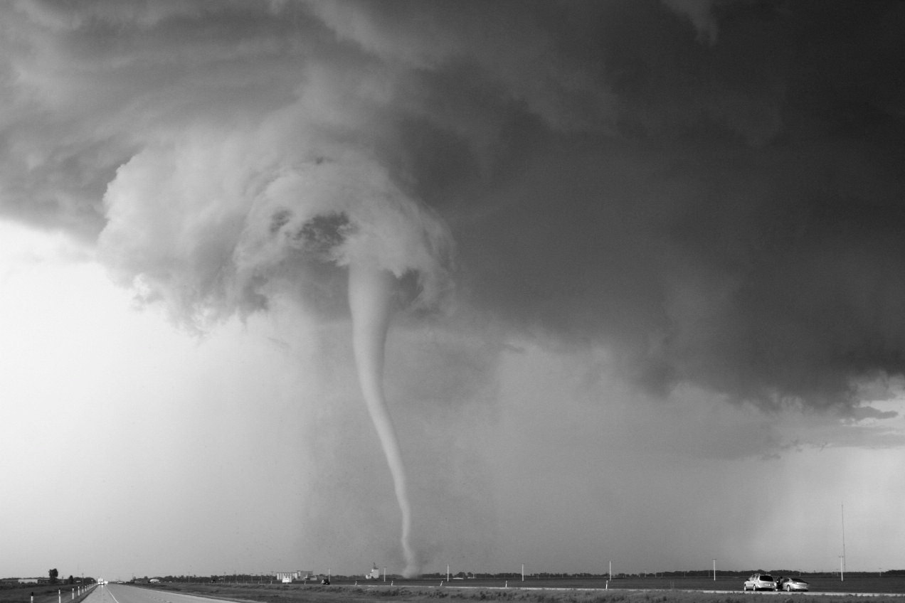 Black and White Tornado Photography Storm Photographyover | Etsy Canada