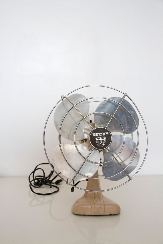 Vintage Torcan Fan Desk Fan Home Decor Retro Fan Beige Etsy