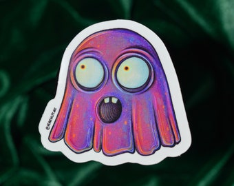 Surprised Ghost Sticker / Spooky Sticker / Ghost Sticker  / Water Bottle Ghost Sticker / Pastel Ghost / Cool Stickers / Pastel Sticker /