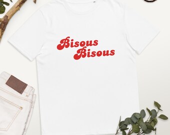 T-shirt unisexe en coton bio - Bisous Bisous !