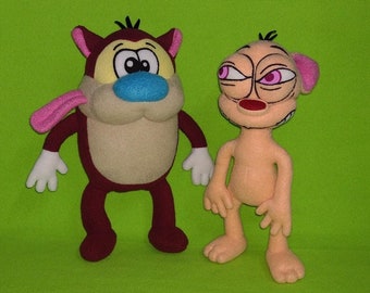 Ren and Stimpy Plush - Handmade!