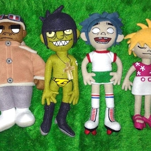 Gorillaz Plush Set, Gorillaz Plush Dolls Band, 2D Murdoc Noodle Russel, Handmade Fan Gift, Cute Collectible