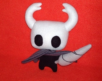 Hollow Knight Plush, Knight Plush Doll, Indie Game Plushie, Handmade Gamer Gift, Cute Collectible