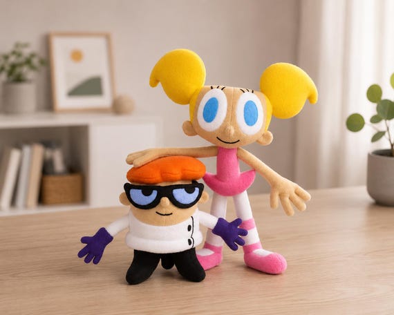 Dexter's Laboratory Plush Set, Dexter Dee Dee Monkey Plush Dolls