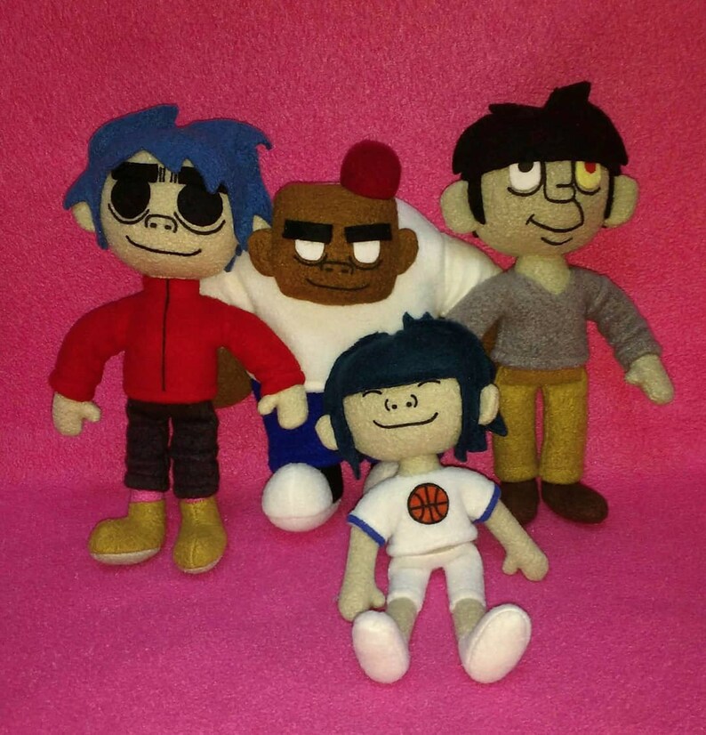 Gorillaz band plush toys 2 pcs 2D Noodle Murdoc Russel Etsy