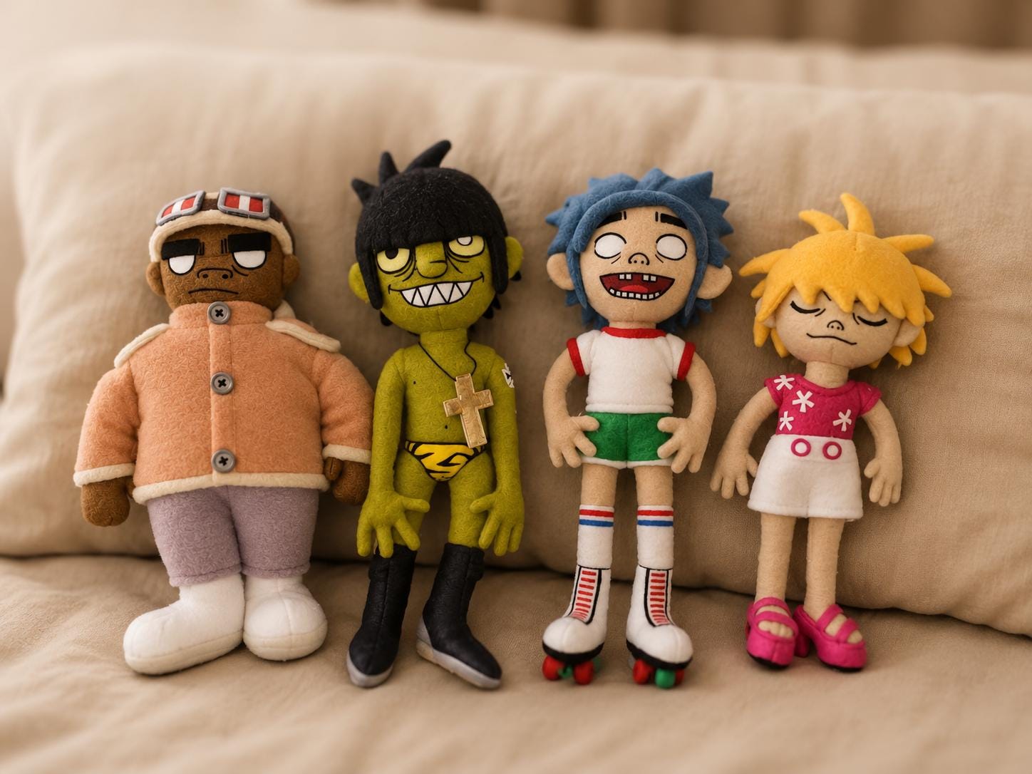 Gorillaz Plush | Handmade 2D, Murdoc, Noodle & Russel Plush Doll