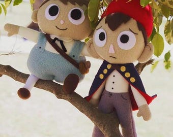 Over the Garden Wall Plush, Wirt Greg Beatrice Frog Plush Dolls, OTGW Plush Set, Handmade Cozy Gift, Cute Collectible