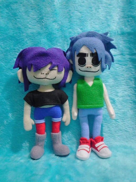 Gorillaz Band Plush Toys 2 Pcs 2d Noodle Murdoc Russel Choose The Outfit From Your Favorite Video