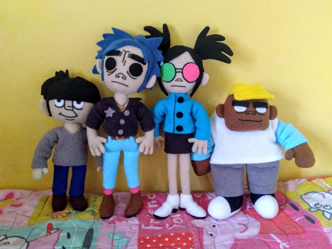 Gorillaz band plush toys 2 pcs 2D Noodle Murdoc Russel Etsy