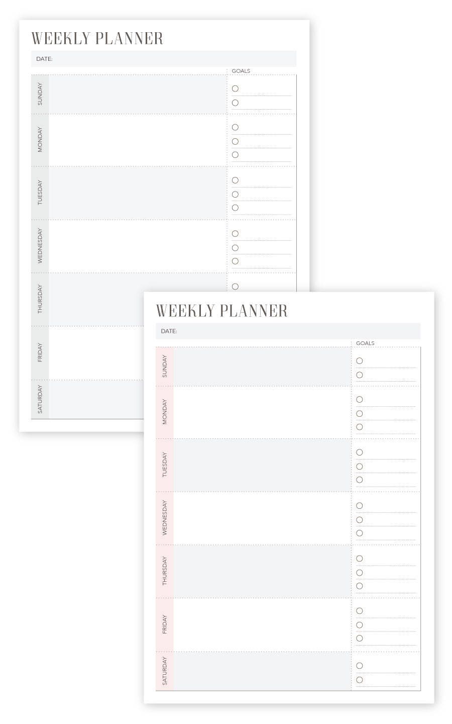 Goal Action Plan Printable Weekly Planner Calendar Planner 2020-2021 A4 ...
