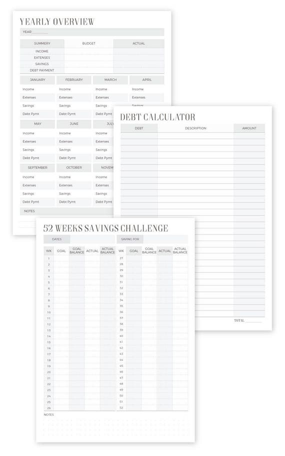 Expenses Planner Budget Planner Calendars 2018-2020 A4 A5 