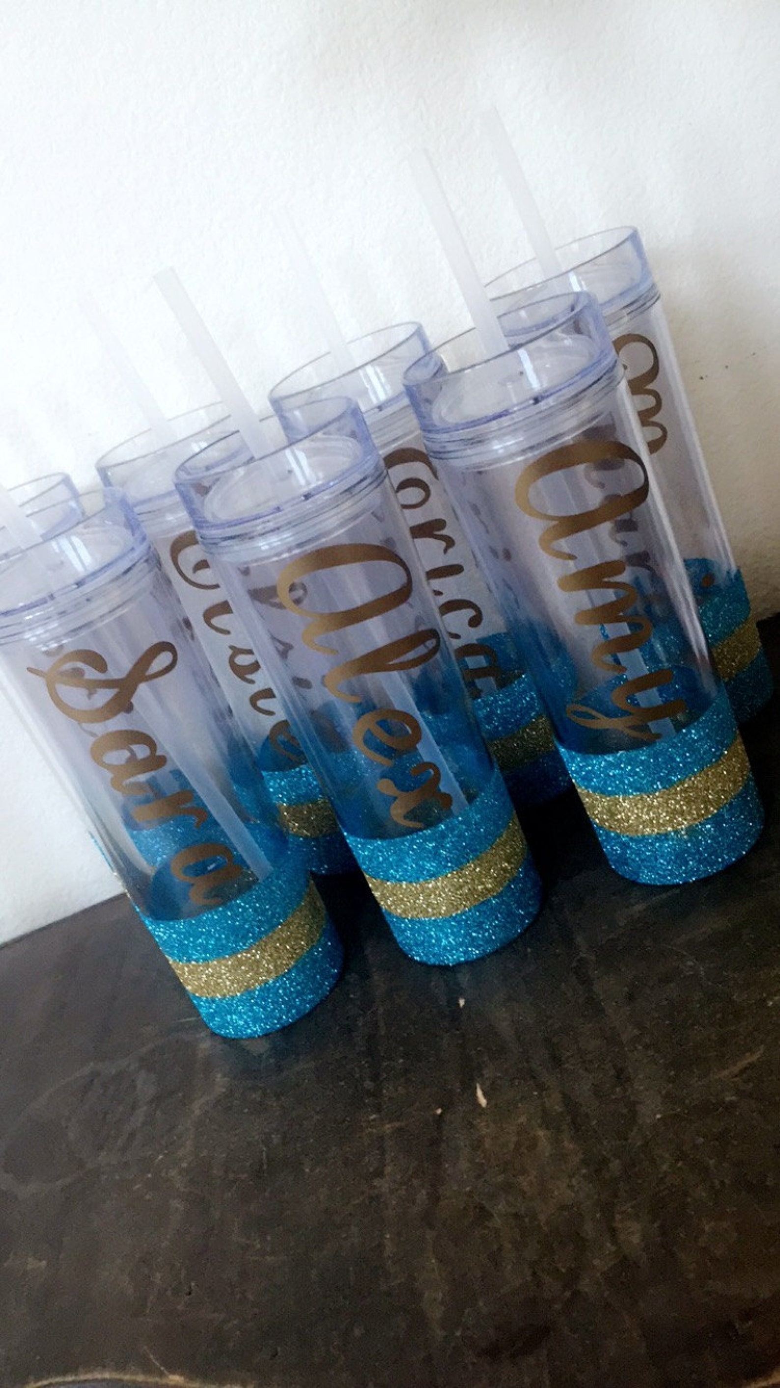 Party tumbler/ custom tumbler/ glitter tumbler/ 16 oz. tumbler Etsy