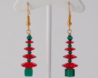 Swarovski Christmas Tree Earrings (colors available)