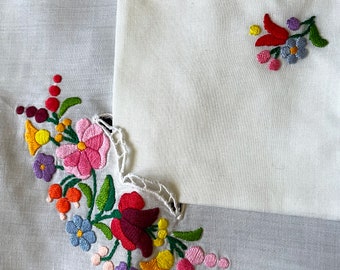 ハンガリー刺繍エプロン、カロチャ、ハンガリー民俗芸術、マチョー刺繍