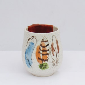 Feathers Handmade Ceramic Mug