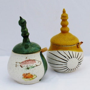 Handmade Ceramic Sugar Bowl or Salt Cellar