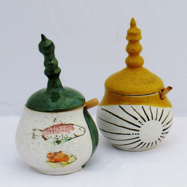 Handmade Ceramic Sugar Bowl or Salt Cellar image 1