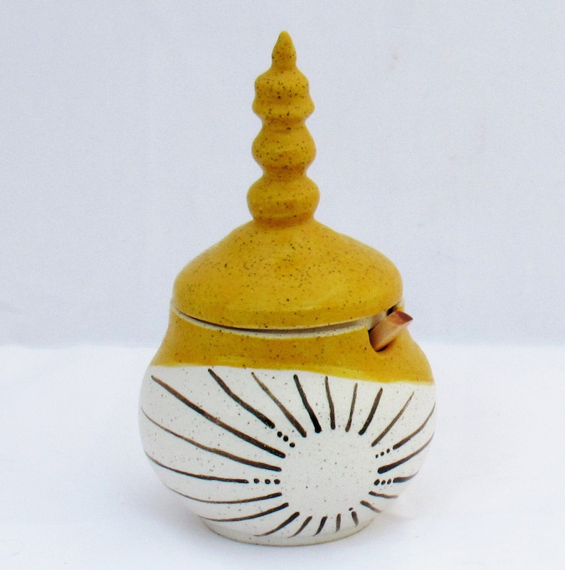 Handmade Ceramic Sugar Bowl or Salt Cellar image 2