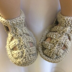 KNITTING PATTERN 56 pdf instant download baby summer sandals booties shoes boys or girls to knit in size 0-3 months image 3