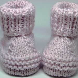 PDF baby knitting pattern to knit baby booties shoes bootees in 3 sizes newborn, 0-3 months and 3-6 months, English only, 94 image 2