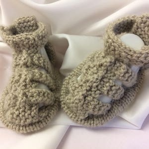 KNITTING PATTERN 56 pdf instant download baby summer sandals booties shoes boys or girls to knit in size 0-3 months image 2