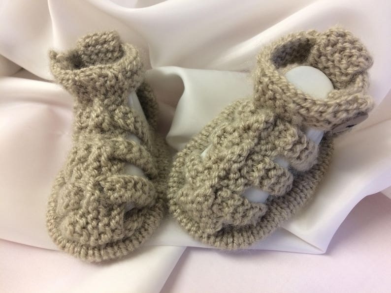 KNITTING PATTERN 56 pdf instant download baby summer sandals booties shoes boys or girls to knit in size 0-3 months image 2