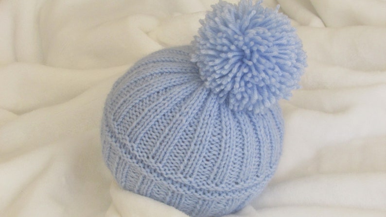 Baby hat knitting pattern 69 Baby boy baby girl unisex pom pom hat beanie bonnet instant download pdf personal downoadable file insructions image 6