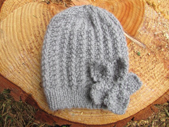 Knitting Pattern 35 Chunky Flower Beanie Hat (personal Downloaded