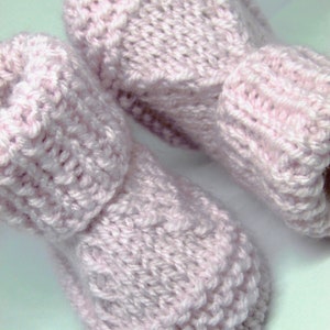 PDF baby knitting pattern to knit baby booties shoes bootees in 3 sizes newborn, 0-3 months and 3-6 months, English only, 94 image 6