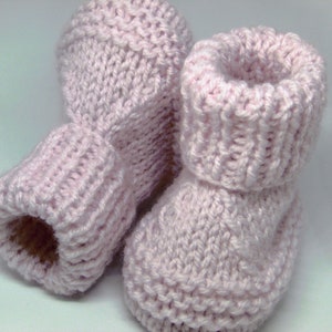 PDF baby knitting pattern to knit baby booties shoes bootees in 3 sizes newborn, 0-3 months and 3-6 months, English only, 94 image 7