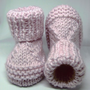 PDF baby knitting pattern to knit baby booties shoes bootees in 3 sizes newborn, 0-3 months and 3-6 months, English only, 94 image 5