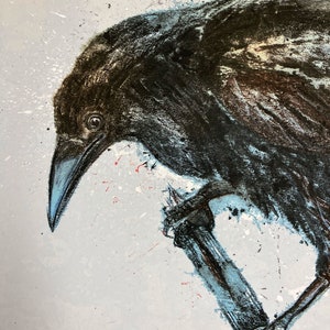 A3 Crow Giclee Print Unmounted image 3