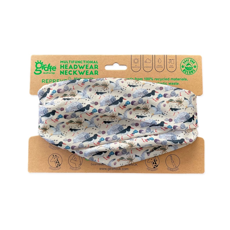 Sea and Shore Headwear/Neckwear neck gaiter tube scarf snood biking running recycled materials image 1