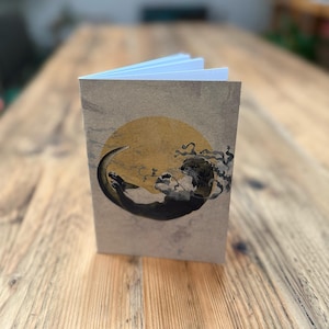 Moon Otter A6 fickanteckningsbok - 32 sidor återvunnet papper