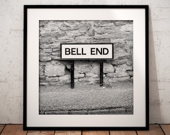 Engraçado rude bell end impressão fotográfica aniversário dos namorados inauguração de casa aniversário presentes do dia dos pais para ele seus homens pai namorado marido melhor amigo