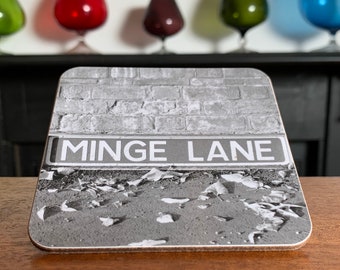 Engraçado Rude Minge UK Coaster Letterbox Valentines Housewarming Presente de aniversário Bebida Presentes para ele Seus Homens Namorado Namorada Marido Esposa Bestie