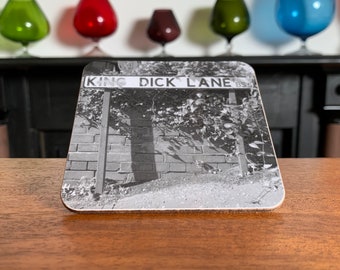 Engraçado Rude Dick UK Coaster Letterbox Dia dos Namorados Inauguração de casa Presentes de aniversário para ele Seus homens Pai Namorado Namorada Marido Esposa Bestie