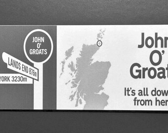 John o'groats sinal engraçado terras fim segredo santa presente de aniversário ele homens pai namorado marido esposa caixa de correio dia dos namorados escócia