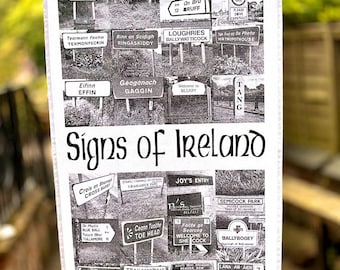 Pano de prato engraçado com placas da Irlanda - Placas de trânsito mal-educadas! Dia de São Patrício engraçado! Beije-me, sou irlandês! Dia de São Patrício engraçado