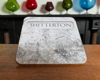 Engraçado Rude Shit UK Coaster Letterbox Valentines Housewarming Aniversário Booze Presentes para Ele Seus Homens Pai Namorado Namorada Marido Esposa Bestie