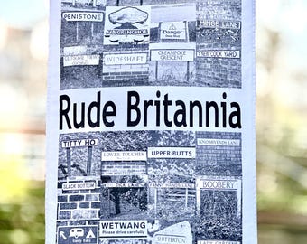Pano de prato - Rude Britannia Engraçado Rude UK Caixa de correio Dia dos Namorados Presentes peculiares para inauguração de casa Ele Dela Homens Namorado Namorada Marido Esposa Melhor amiga