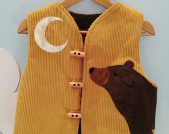 Honey bear and the moon waistcoat.