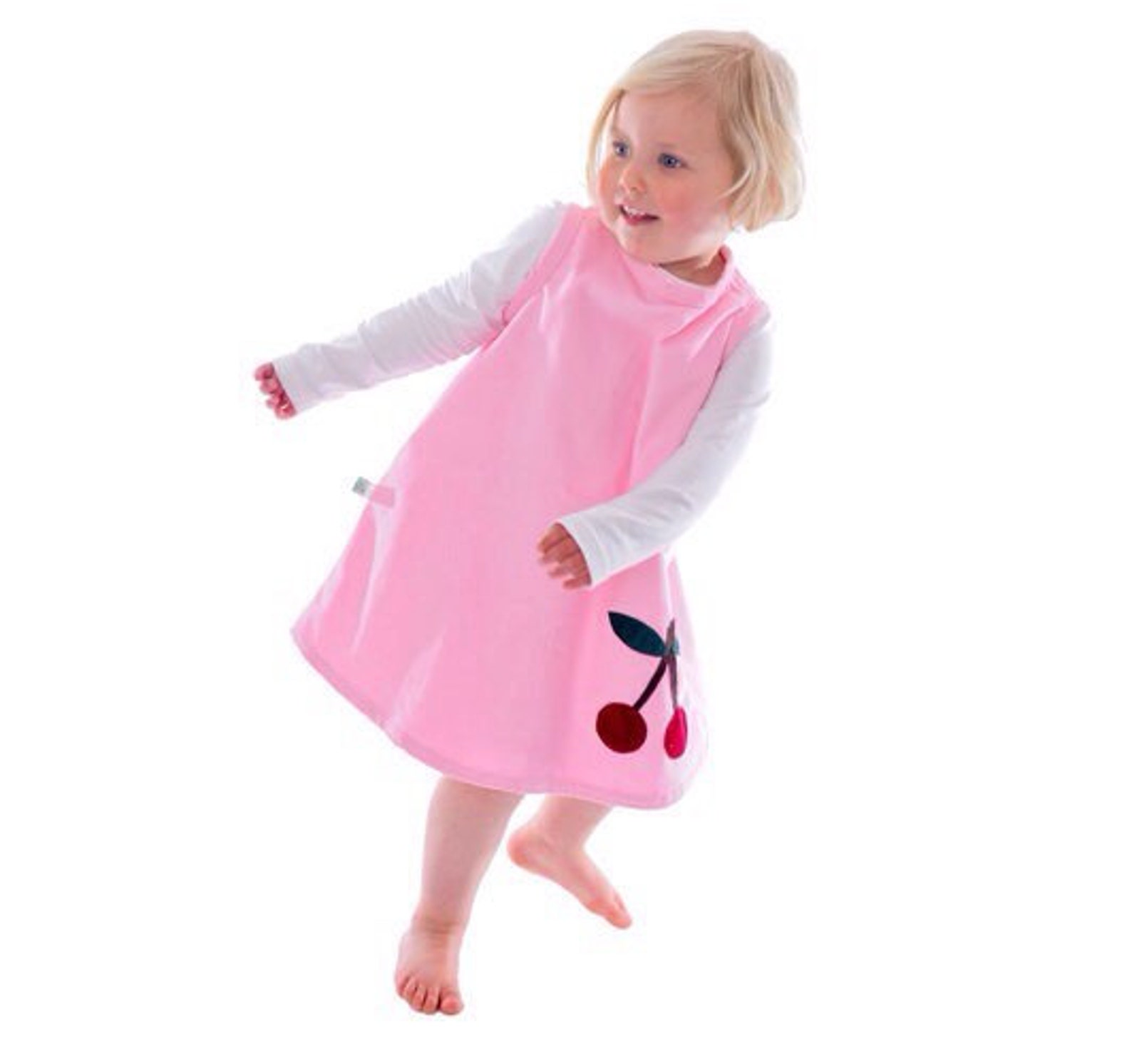 Pink Pinafore Dress Set
