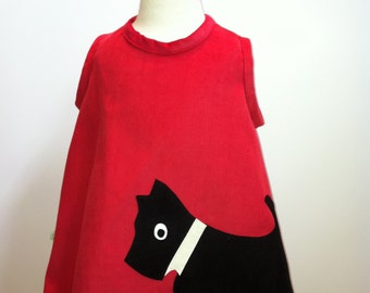 Scottie Dog Pinafore Dress