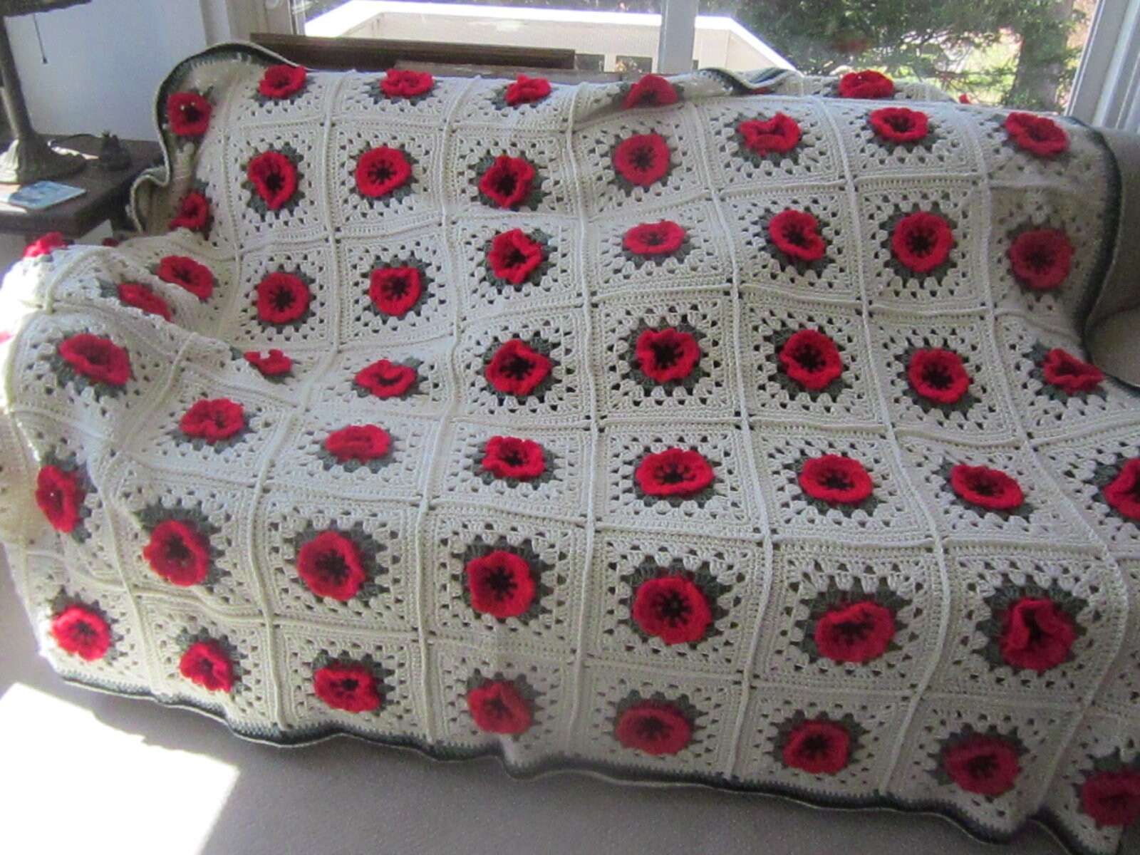 Vintage Hand Crocheted Bedspread Etsy Norway