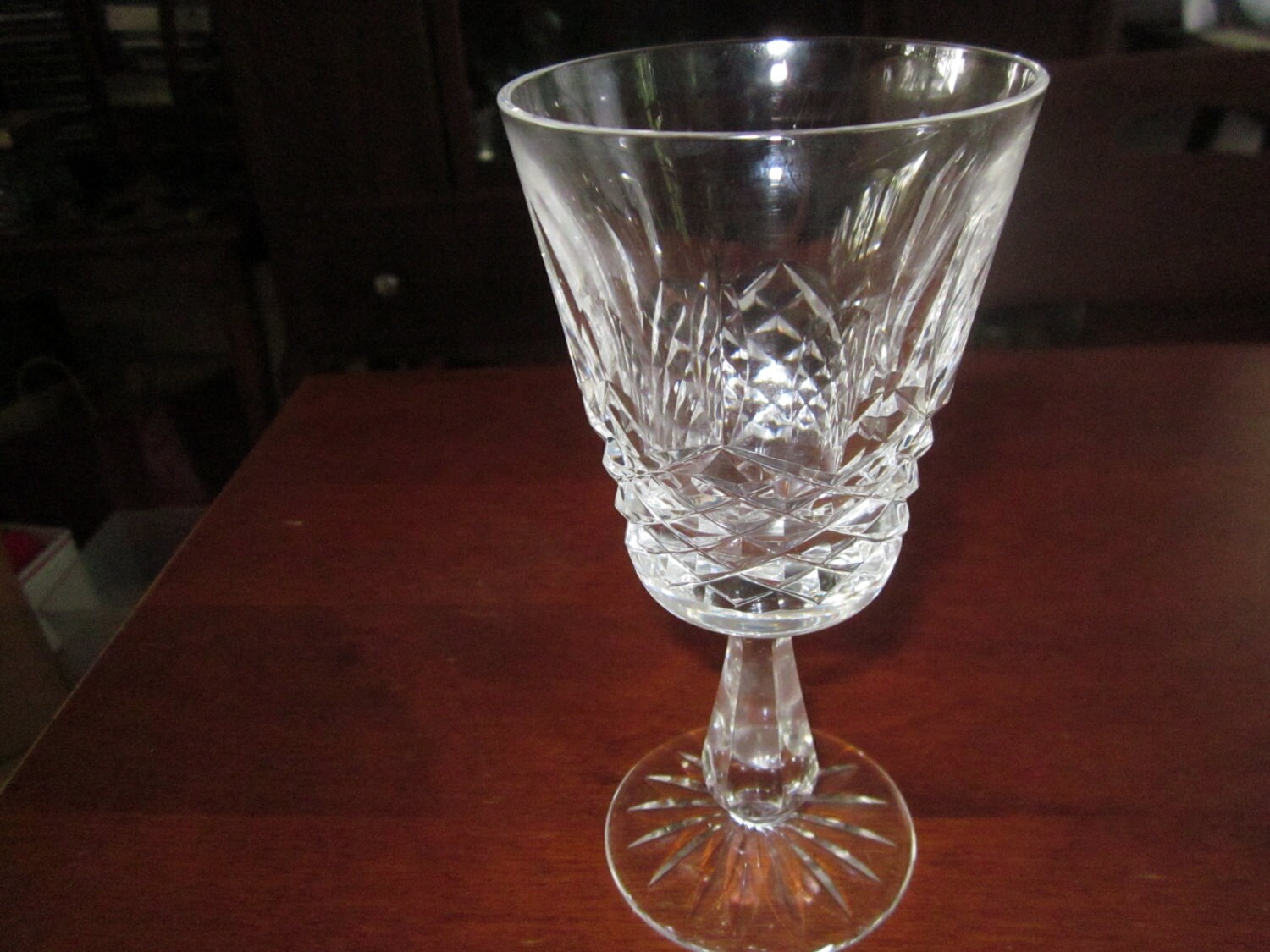Pair of Waterford Wine Glasses Lismore Pattern With Waterford Etsy
