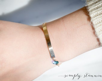 Custom Gold fill Bracelet Personalized bar Bracelet,Custom Quote,engagement gift Personalized Bracelet Custom Bracelet Custom Phrase