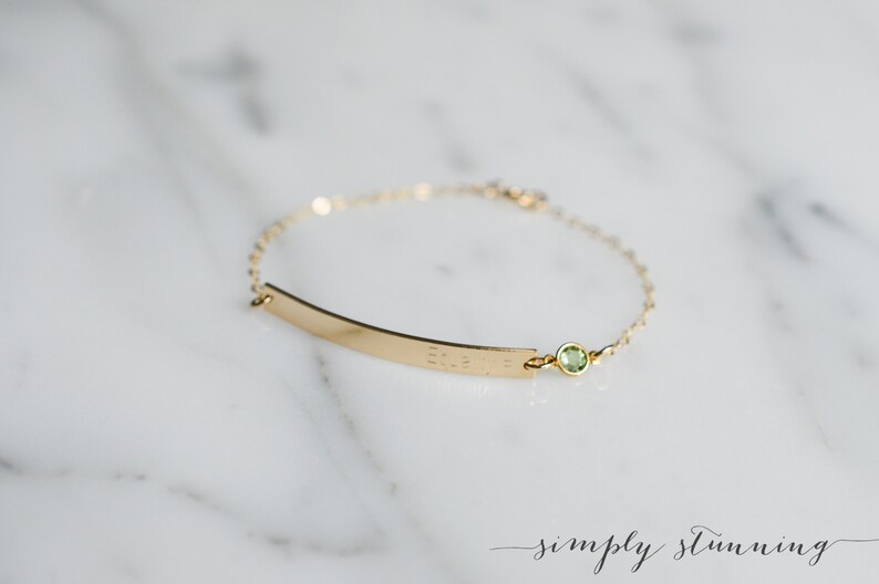 Custom Gold fill Bracelet Personalized bar Bracelet,Custom Quote,engagement gift Personalized Bracelet Custom Bracelet Custom Phrase