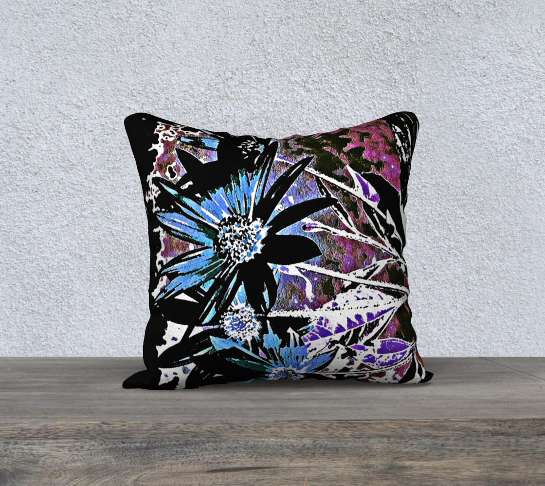 Floral Pillow Cover Art Pillow Cover Flower Pillow Case Fine Etsy Canada